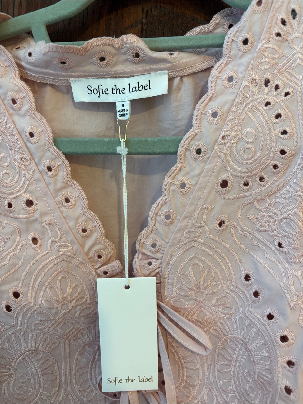 Sofie The Label - Eyelet Crop Top & Maxi Skirt Set - Blush Pink - NWT - Picture 2 of 4